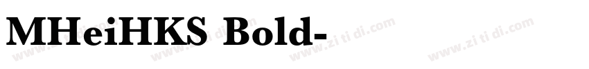 MHeiHKS Bold字体转换